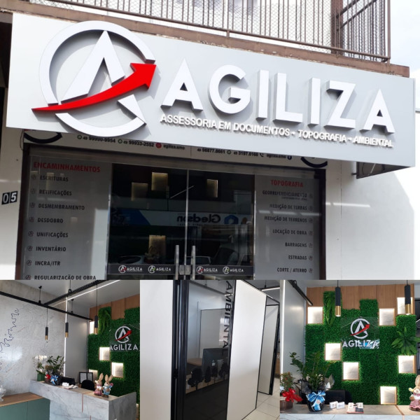 Fachada Letra Relevo c/ Iluminação Interna e ACM 3mm - Maravilha/SC
